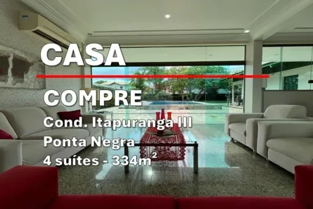 Casa de Condomínio com 4 Quartos à venda, 334m² no Ponta Negra, Manaus