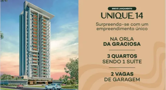 Apartamento com 3 Quartos à venda, 85m² no Graciosa - Orla 14, Palmas