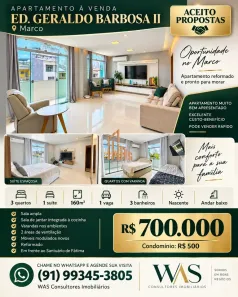 Apartamento com 3 Quartos à venda, 160m² no Marco, Belém