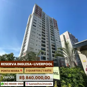 Apartamento com 3 Quartos à venda, 91m² no Ponta Negra, Manaus