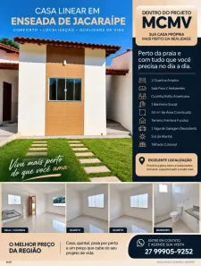 Casa com 2 Quartos à venda, 50m² no Enseada de Jacaraípe, Serra