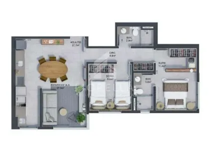Apartamento com 2 Quartos à venda, 75m² no Jardim Atlântico, Florianópolis