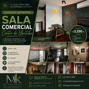 Ponto Comercial com 2 Quartos para alugar, 33m² no Centro, Ubatuba