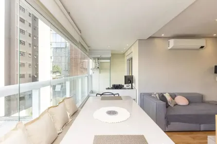 Apartamento com 1 Quarto para alugar, 50m² no Indianópolis, São Paulo