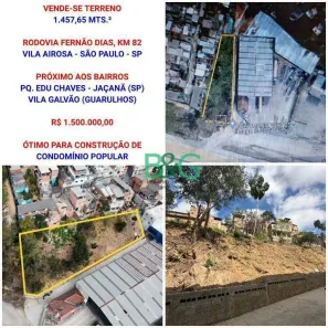 Lote/Terreno à venda, 1457m² no Parque Edu Chaves, São Paulo