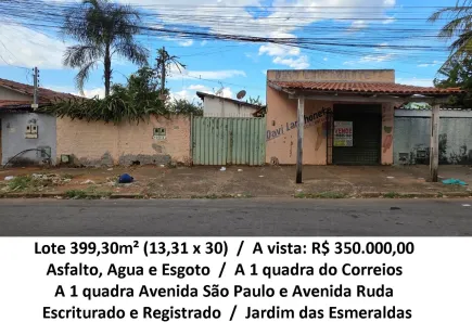 Lote/Terreno à venda, 399m² no Jardim das Esmeraldas, Aparecida de Goiânia
