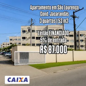 Apartamento com 3 Quartos à venda, 53m² no Pixete, São Lourenço da Mata