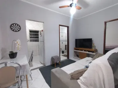 Apartamento com 1 Quarto para alugar, 46m² no Centro, São Vicente