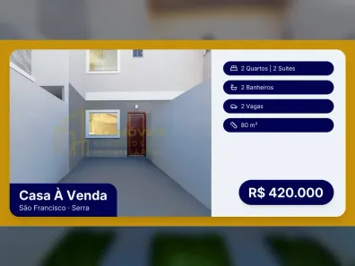 Casa com 2 Quartos à venda, 80m² no São Francisco, Serra