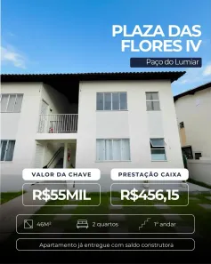 Apartamento com 2 Quartos à venda, 46m² no Pindaí, Paço do Lumiar