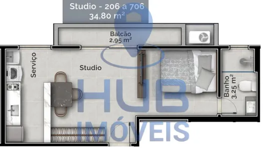 Apartamento com 1 Quarto à venda, 35m² no Carvoeira, Florianópolis