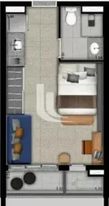 Apartamento com 1 Quarto à venda, 25m² no Cerqueira César, São Paulo
