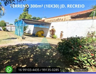 Lote/Terreno à venda, 300m² no Jardim Recreio, Ribeirão Preto