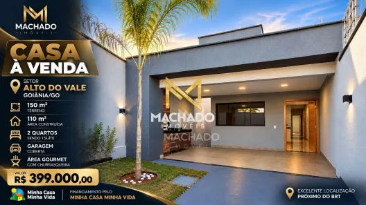 Casa com 2 Quartos à venda, 100m² no Setor Alto do Vale, Goiânia