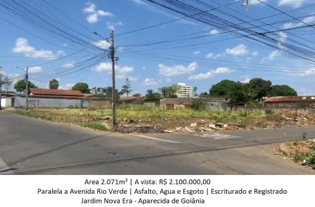 Lote/Terreno à venda, 2071m² no Jardim Nova Era, Aparecida de Goiânia