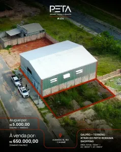 Galpão/Depósito/Armazém para venda ou aluguel, 360m² no Cauamé, Boa Vista