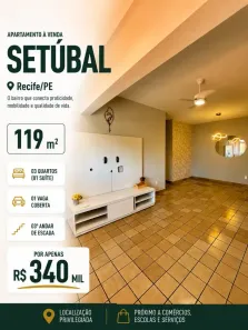 Apartamento com 3 Quartos à venda, 119m² no Boa Viagem, Recife