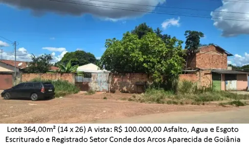 Lote/Terreno à venda, 364m² no Setor Conde dos Arcos Complemento, Aparecida de Goiânia