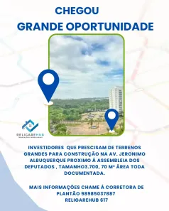 Lote/Terreno à venda, 70m² no Cohafuma, São Luís
