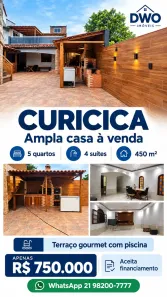 Casa com 5 Quartos à venda, 450m² no Curicica, Rio de Janeiro