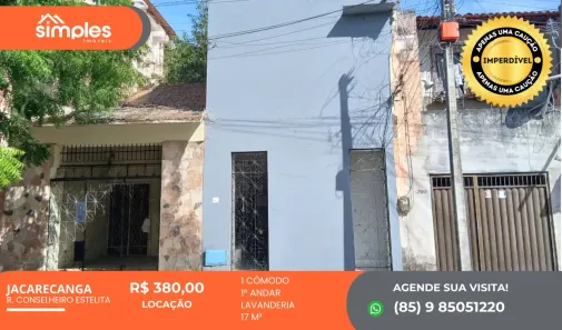 Kitnet para alugar, 17m² no Centro, Fortaleza