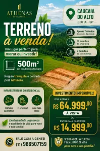 Lote/Terreno à venda, 500m² no Centro (Caucaia do Alto), Cotia