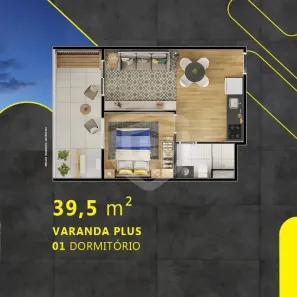 Apartamento com 1 Quarto à venda, 35m² no Jardim Infante Dom Henrique, Bauru