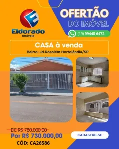 Casa com 3 Quartos para alugar, 185m² no Jardim Rosolém, Hortolândia