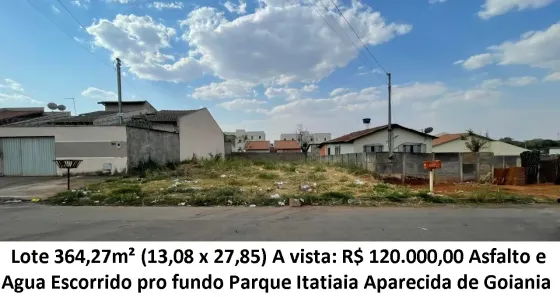 Lote/Terreno à venda, 364m² no Parque Itatiaia, Aparecida de Goiânia