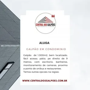 Galpão/Depósito/Armazém para alugar, 1000m² no Parque Industrial, Maringá
