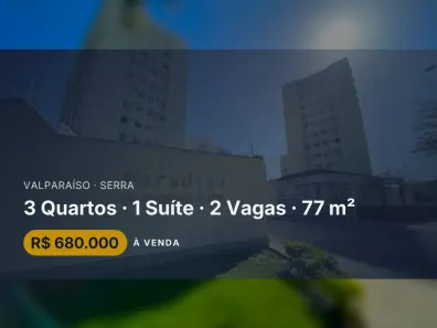 Apartamento com 3 Quartos à venda, 77m² no Valparaíso, Serra