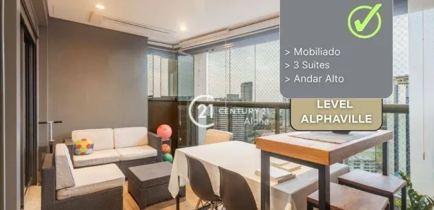 Apartamento com 3 Quartos para venda ou aluguel, 123m² no Sítio Tamboré Alphaville, Barueri