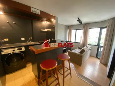 Flat com 1 Quarto para alugar, 47m² no Cidade Monções, São Paulo