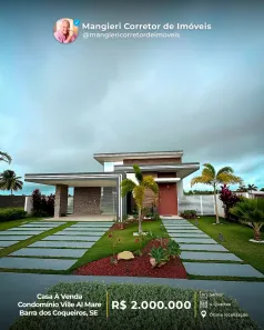 Casa de Condomínio com 4 Quartos à venda, 540m² no Luar da Barra, Barra dos Coqueiros