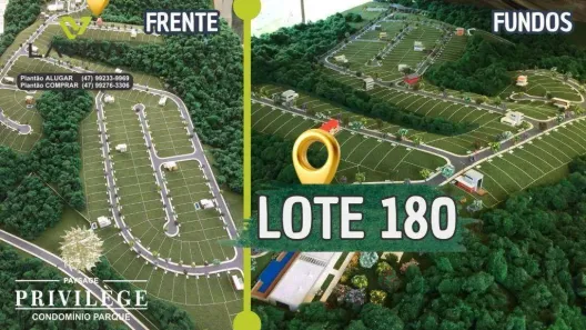 Lote/Terreno à venda, 402m² no Ponta Aguda, Blumenau