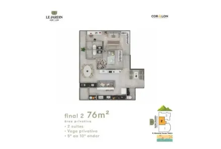 Apartamento com 2 Quartos à venda, 80m² no Canto do Forte, Praia Grande