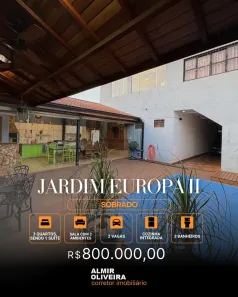 Sobrado com 3 Quartos à venda, 262m² no Conjunto Habitacional Doutor Walter Antônio de Pádua Becker, Sertãozinho