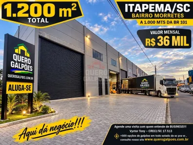 Galpão/Depósito/Armazém para alugar, 1200m² no Andorinha, Itapema