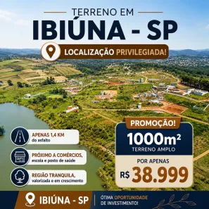 Lote/Terreno à venda, 1000m² no , Ibiúna