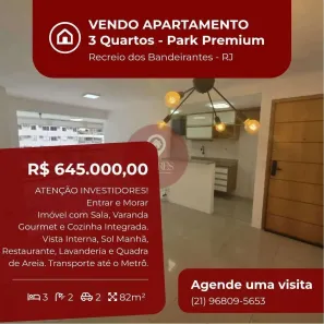 Apartamento com 3 Quartos à venda, 82m² no Recreio dos Bandeirantes, Rio de Janeiro