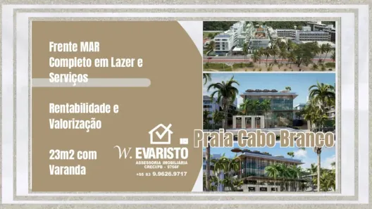 Flat com 1 Quarto à venda, 23m² no Cabo Branco, João Pessoa
