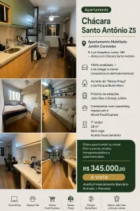 Apartamento com 2 Quartos à venda, 28m² no Jardim Caravelas, São Paulo