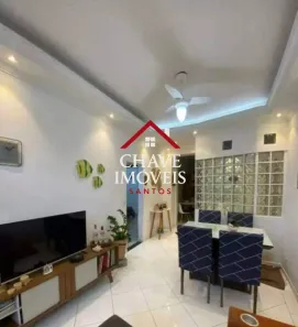 Apartamento com 2 Quartos para alugar, 77m² no Boqueirão, Santos