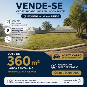 Lote/Terreno à venda, 360m² no Nossa Senhora de Fátima, Lagoa Santa