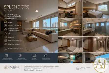 Apartamento com 3 Quartos para alugar, 168m² no Jardim Aclimação, Cuiabá