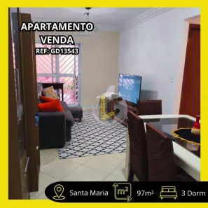 Apartamento com 3 Quartos à venda, 97m² no Santa Maria, São Caetano do Sul