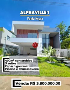 Casa de Condomínio com 3 Quartos à venda, 400m² no Ponta Negra, Manaus