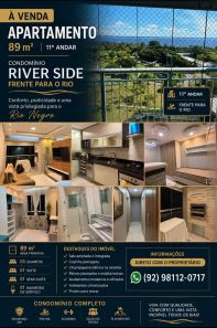 Apartamento com 3 Quartos à venda, 89m² no Ponta Negra, Manaus