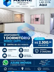 Apartamento com 1 Quarto para alugar, 55m² no Centro, São Vicente
