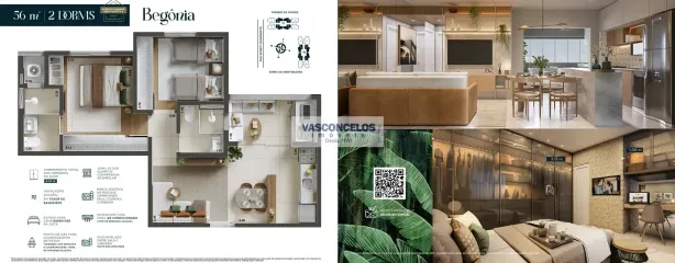 Apartamento com 2 Quartos à venda, 56m² no Vila Zizinha, São José dos Campos